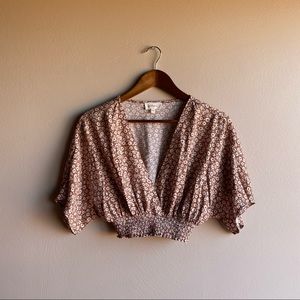 Bohme- cropped flower blouse